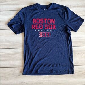 Under Armour Boston Red Socks Dri Fit Tee Blue Small NWOT